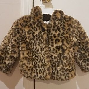 Mudpie leopard fur coat